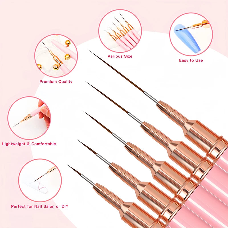 NailLine Pro - Precision Nail Art Brushes